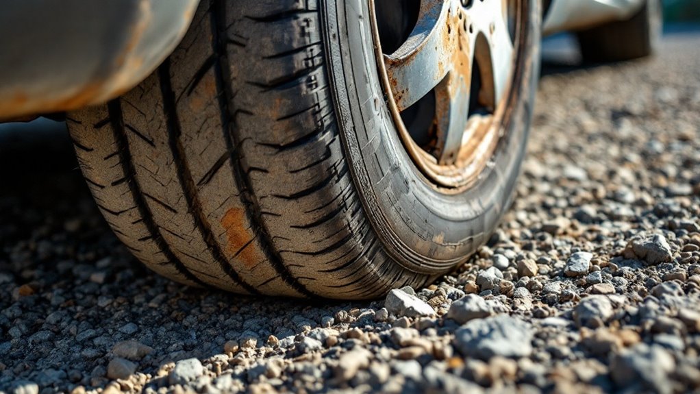 worn shocks cause uneven wear